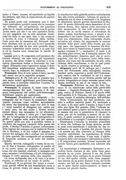 Supplemento al policlinico periodico di medicina, chirurgia ed igiene