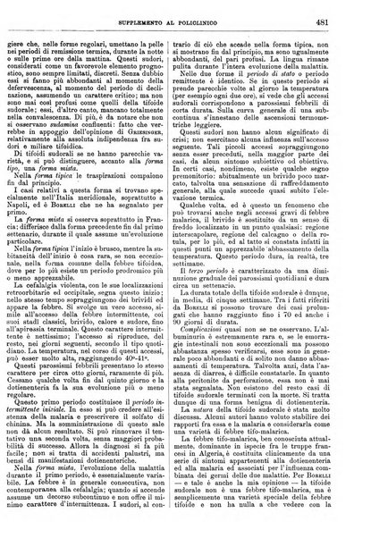 Supplemento al policlinico periodico di medicina, chirurgia ed igiene