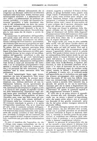 Supplemento al policlinico periodico di medicina, chirurgia ed igiene