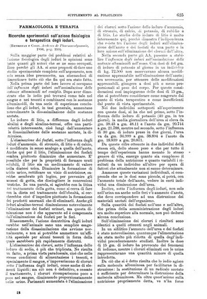 Supplemento al policlinico periodico di medicina, chirurgia ed igiene