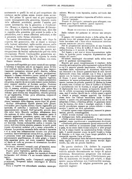 Supplemento al policlinico periodico di medicina, chirurgia ed igiene