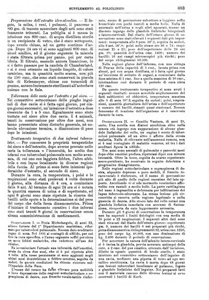 Supplemento al policlinico periodico di medicina, chirurgia ed igiene