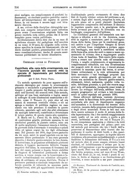 Supplemento al policlinico periodico di medicina, chirurgia ed igiene