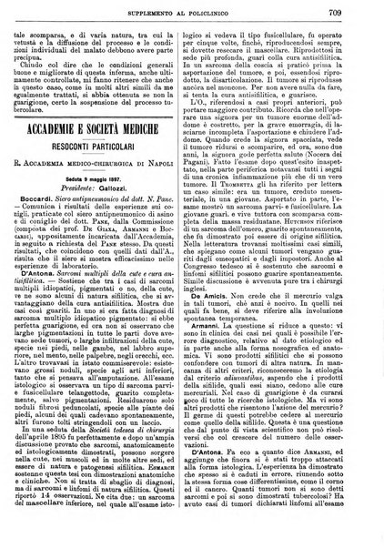 Supplemento al policlinico periodico di medicina, chirurgia ed igiene