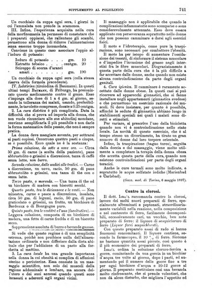 Supplemento al policlinico periodico di medicina, chirurgia ed igiene