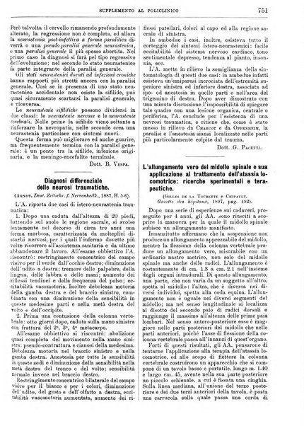 Supplemento al policlinico periodico di medicina, chirurgia ed igiene