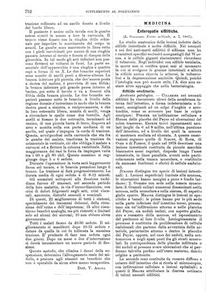 Supplemento al policlinico periodico di medicina, chirurgia ed igiene