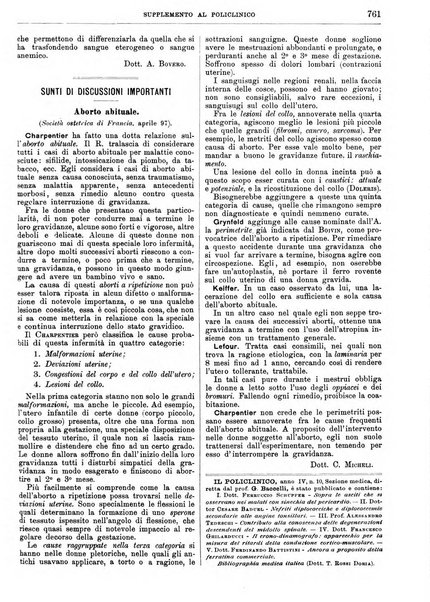 Supplemento al policlinico periodico di medicina, chirurgia ed igiene