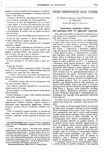 Supplemento al policlinico periodico di medicina, chirurgia ed igiene