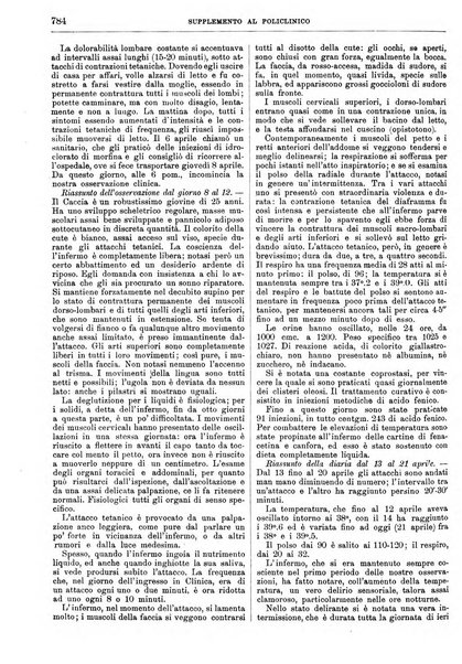 Supplemento al policlinico periodico di medicina, chirurgia ed igiene