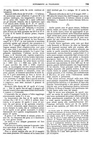 Supplemento al policlinico periodico di medicina, chirurgia ed igiene