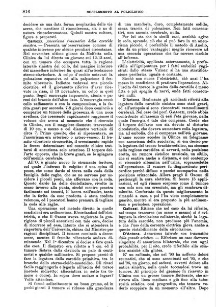 Supplemento al policlinico periodico di medicina, chirurgia ed igiene