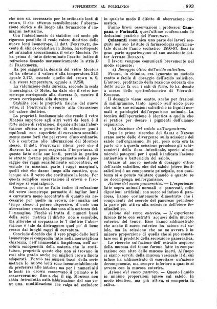 Supplemento al policlinico periodico di medicina, chirurgia ed igiene