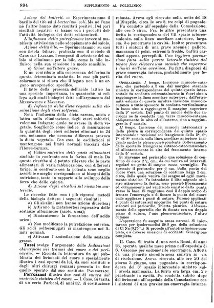 Supplemento al policlinico periodico di medicina, chirurgia ed igiene