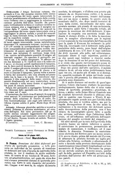 Supplemento al policlinico periodico di medicina, chirurgia ed igiene