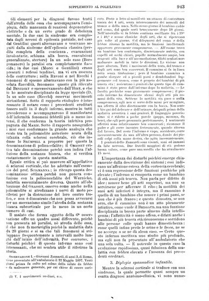 Supplemento al policlinico periodico di medicina, chirurgia ed igiene