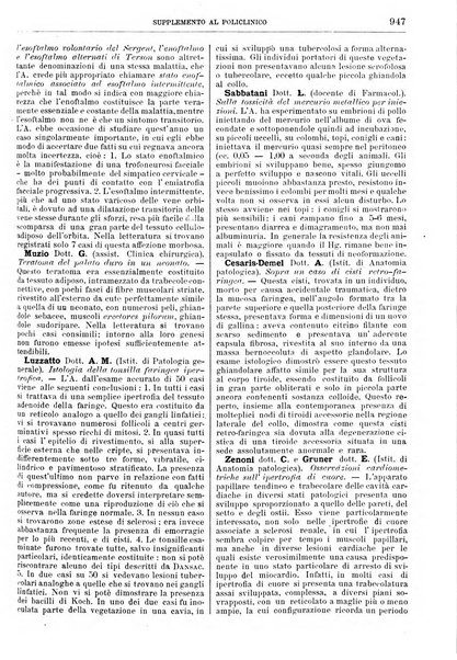 Supplemento al policlinico periodico di medicina, chirurgia ed igiene