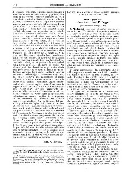 Supplemento al policlinico periodico di medicina, chirurgia ed igiene