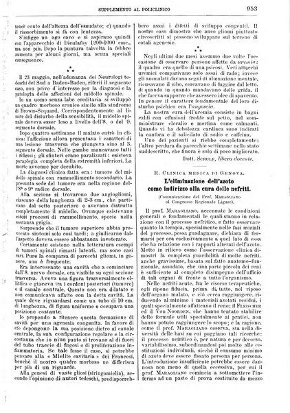 Supplemento al policlinico periodico di medicina, chirurgia ed igiene