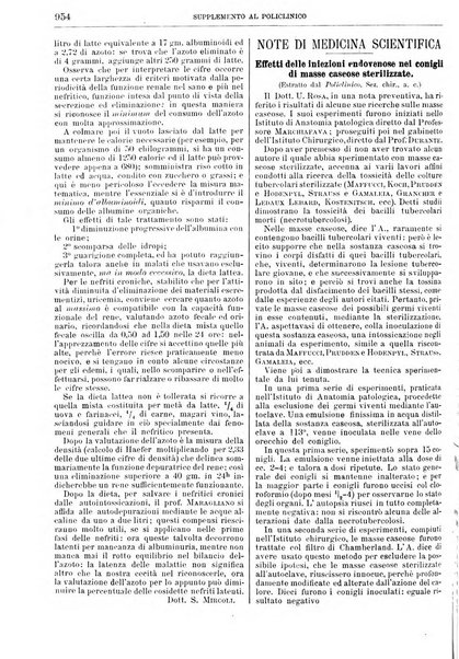 Supplemento al policlinico periodico di medicina, chirurgia ed igiene