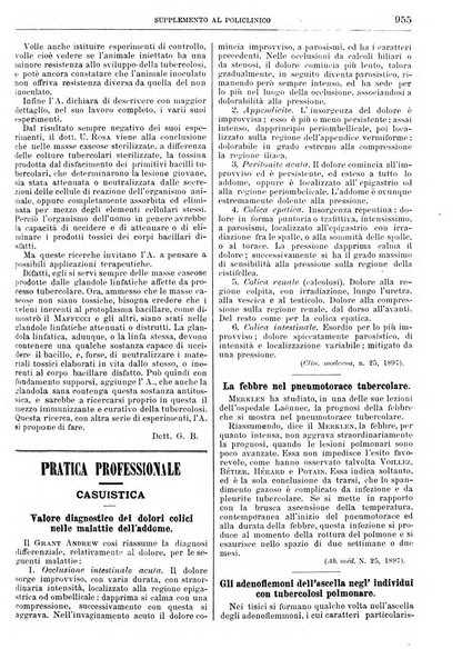 Supplemento al policlinico periodico di medicina, chirurgia ed igiene