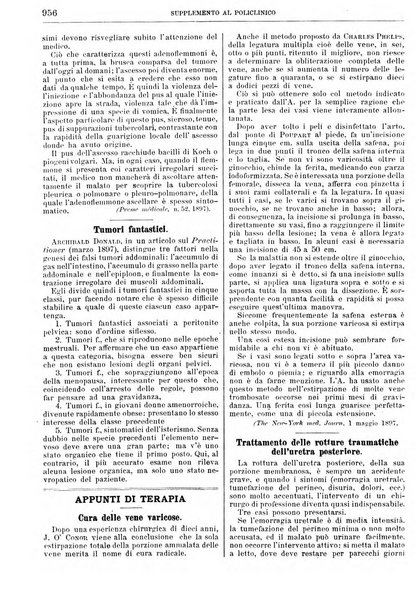 Supplemento al policlinico periodico di medicina, chirurgia ed igiene