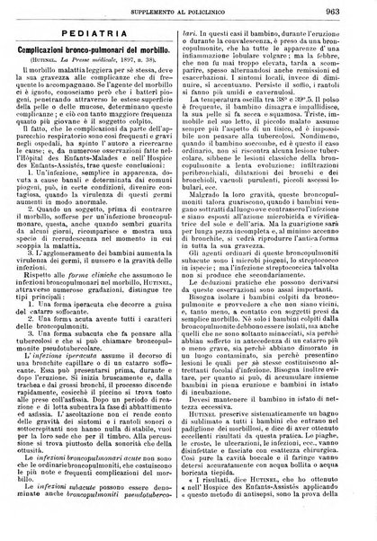 Supplemento al policlinico periodico di medicina, chirurgia ed igiene