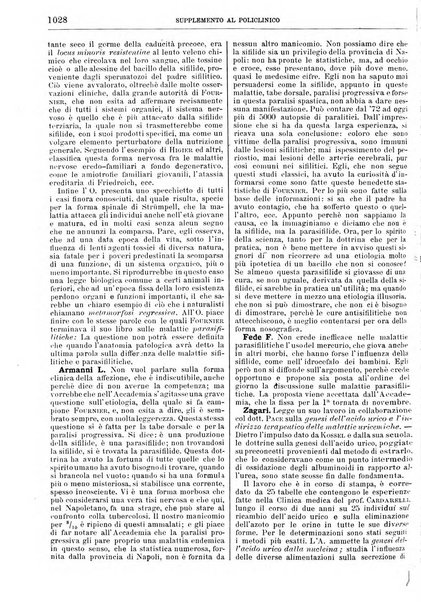 Supplemento al policlinico periodico di medicina, chirurgia ed igiene