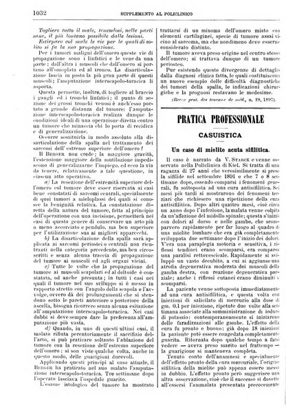 Supplemento al policlinico periodico di medicina, chirurgia ed igiene