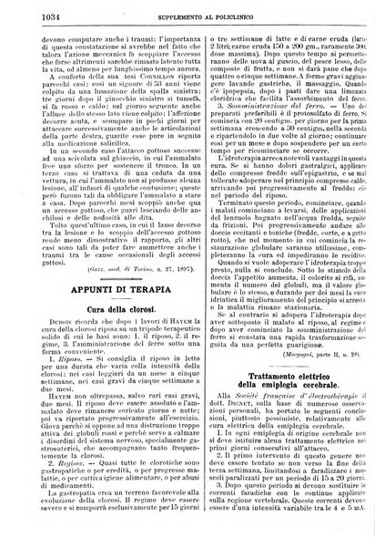 Supplemento al policlinico periodico di medicina, chirurgia ed igiene