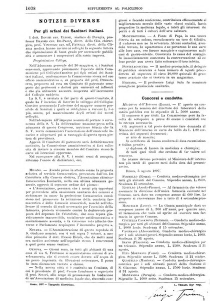 Supplemento al policlinico periodico di medicina, chirurgia ed igiene