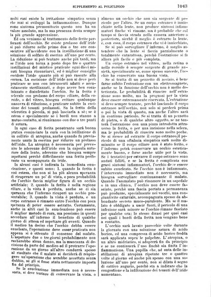 Supplemento al policlinico periodico di medicina, chirurgia ed igiene