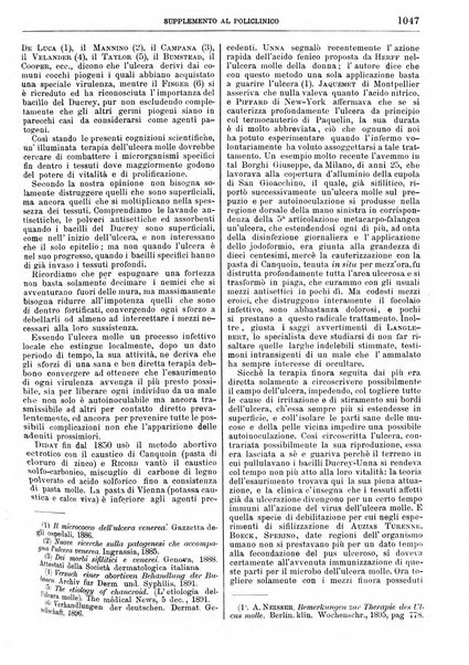 Supplemento al policlinico periodico di medicina, chirurgia ed igiene