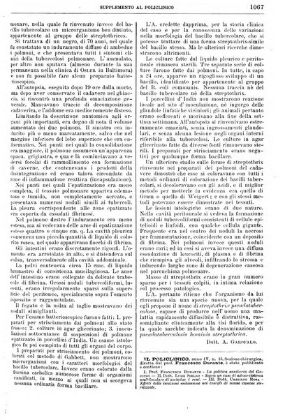 Supplemento al policlinico periodico di medicina, chirurgia ed igiene