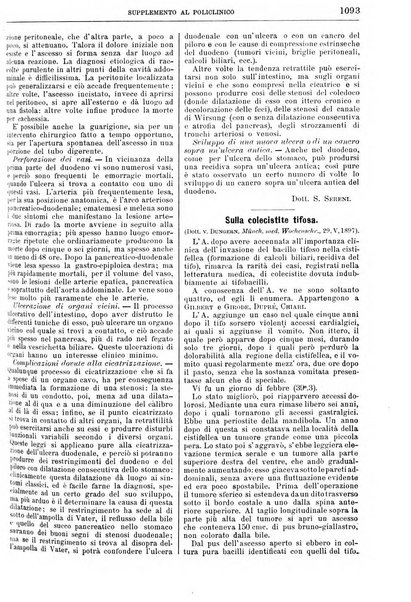 Supplemento al policlinico periodico di medicina, chirurgia ed igiene