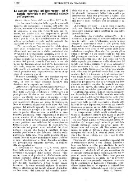 Supplemento al policlinico periodico di medicina, chirurgia ed igiene