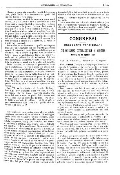 Supplemento al policlinico periodico di medicina, chirurgia ed igiene