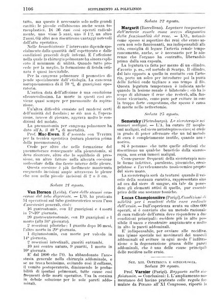 Supplemento al policlinico periodico di medicina, chirurgia ed igiene