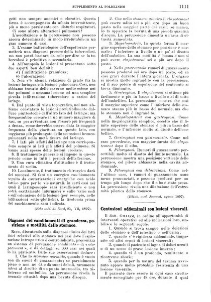 Supplemento al policlinico periodico di medicina, chirurgia ed igiene