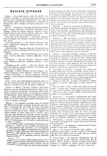 Supplemento al policlinico periodico di medicina, chirurgia ed igiene