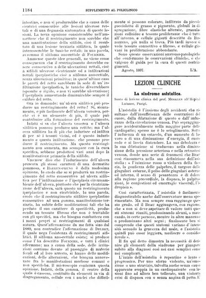 Supplemento al policlinico periodico di medicina, chirurgia ed igiene