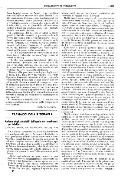 Supplemento al policlinico periodico di medicina, chirurgia ed igiene