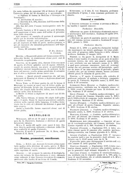 Supplemento al policlinico periodico di medicina, chirurgia ed igiene