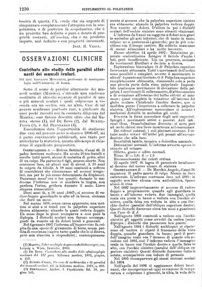 Supplemento al policlinico periodico di medicina, chirurgia ed igiene