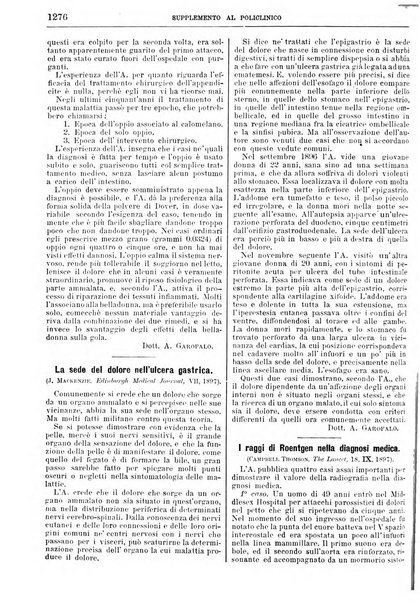 Supplemento al policlinico periodico di medicina, chirurgia ed igiene