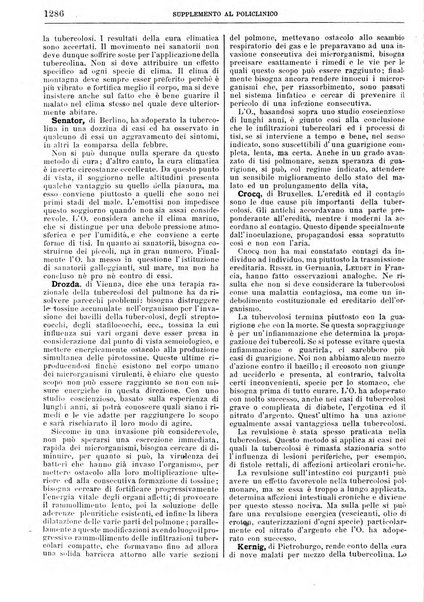 Supplemento al policlinico periodico di medicina, chirurgia ed igiene