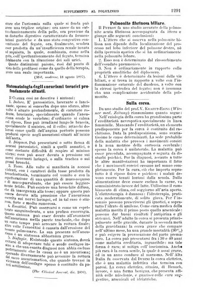 Supplemento al policlinico periodico di medicina, chirurgia ed igiene