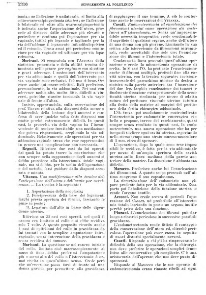 Supplemento al policlinico periodico di medicina, chirurgia ed igiene