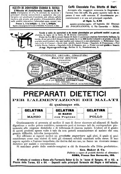 Supplemento al policlinico periodico di medicina, chirurgia ed igiene