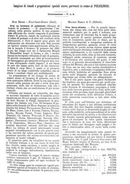 Supplemento al policlinico periodico di medicina, chirurgia ed igiene